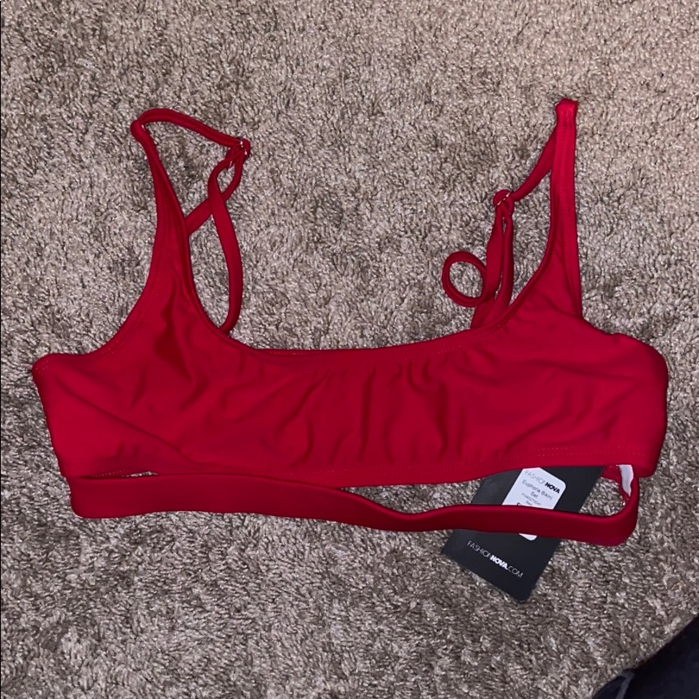 Red bikini top
